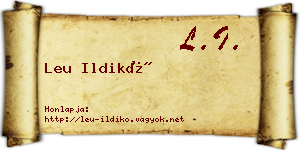 Leu Ildikó névjegykártya